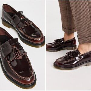 Dr. Martens Adrian NEW Cherry Red Arcadia Loafers Size 7  Classic Tassel Design